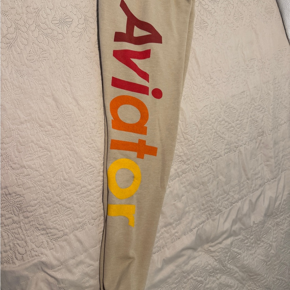 Aviator Nation Logo Sweats in Sand - XS